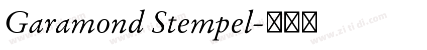 Garamond Stempel字体转换